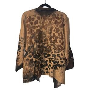 Joanna Staniszkis Women's Natural Linen Jacket Size XL Lagenlook Art to Wear